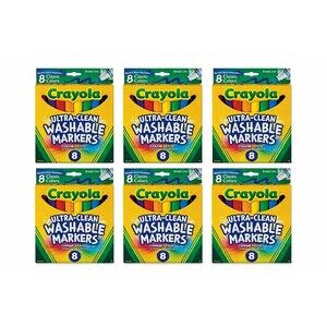 Crayola Ultra-Clean Washable Broad Line Markers 8ct ColorMAX -6 Packs (48 Total)